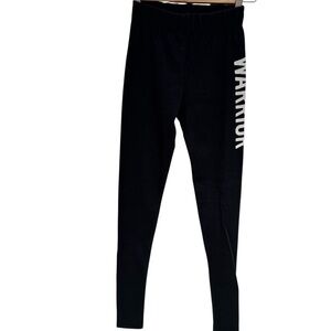 Spiritual Gangster Black Kids “Warrior” Print Leggings - size L (14/16)